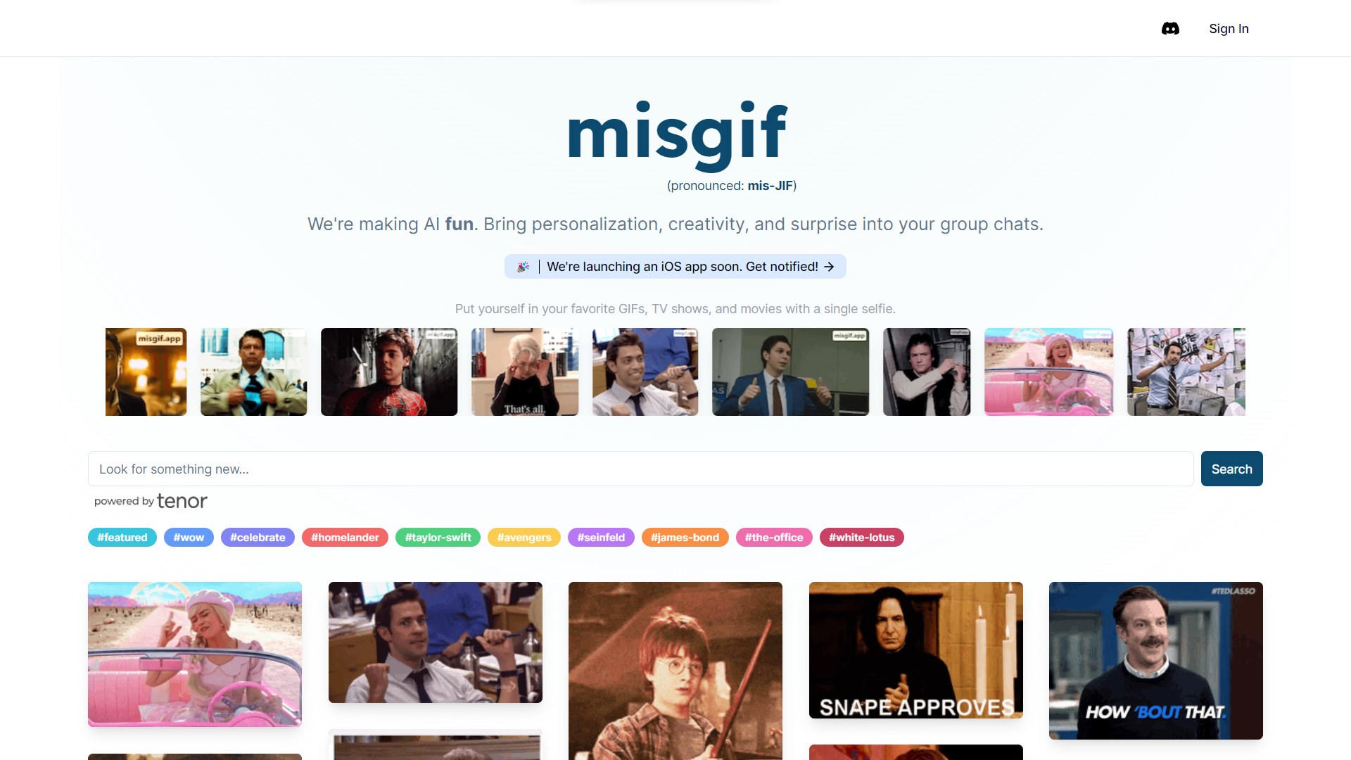 Misgif - Selfie-Based GIF Customization