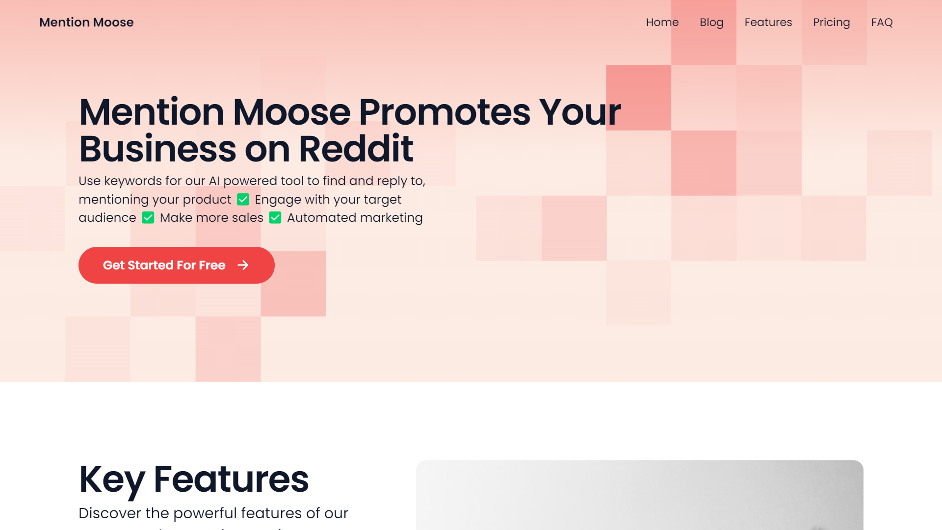 MentionMoose is an AI tool that helps you find and engage with your audience on Reddit to make more sales.