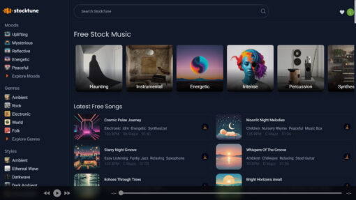 StockTune - AI-Powered Stock Music Library