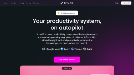 timeOS - Automated Meeting Summaries & Action Items